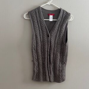 Anne Klein Gray Cable Knit Sleeveless Top 11